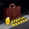 Ceramic wine sets, twelve Chinese zodiac animal heads, white spirit cups, wine dividers, gift wine glasses, high-end gift box packaging set gifts Specification image